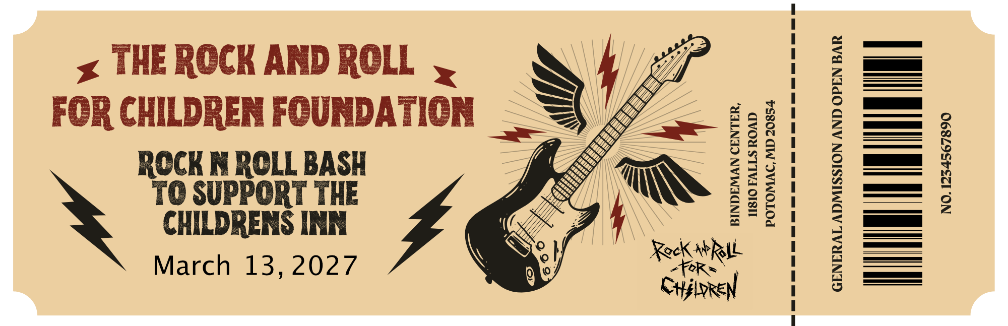 Rock and Roll for Children Foundation Rock N Roll Bash 2027
